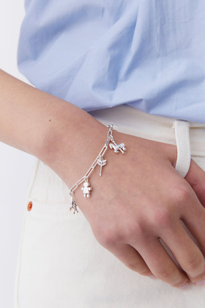 Silver Karen Walker Mini Carousel Horse Charm