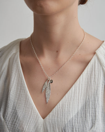 Sterling Silver Karen Walker Leaf Necklace