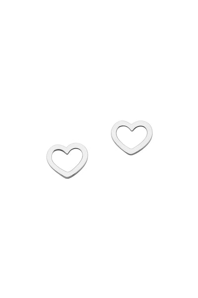 Sterling Silver Karen Walker Mini Heart Studs