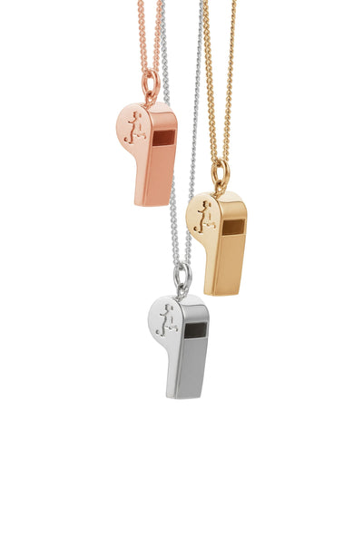 Sterling Silver Karen Walker Runaway Girl Whistle Necklace