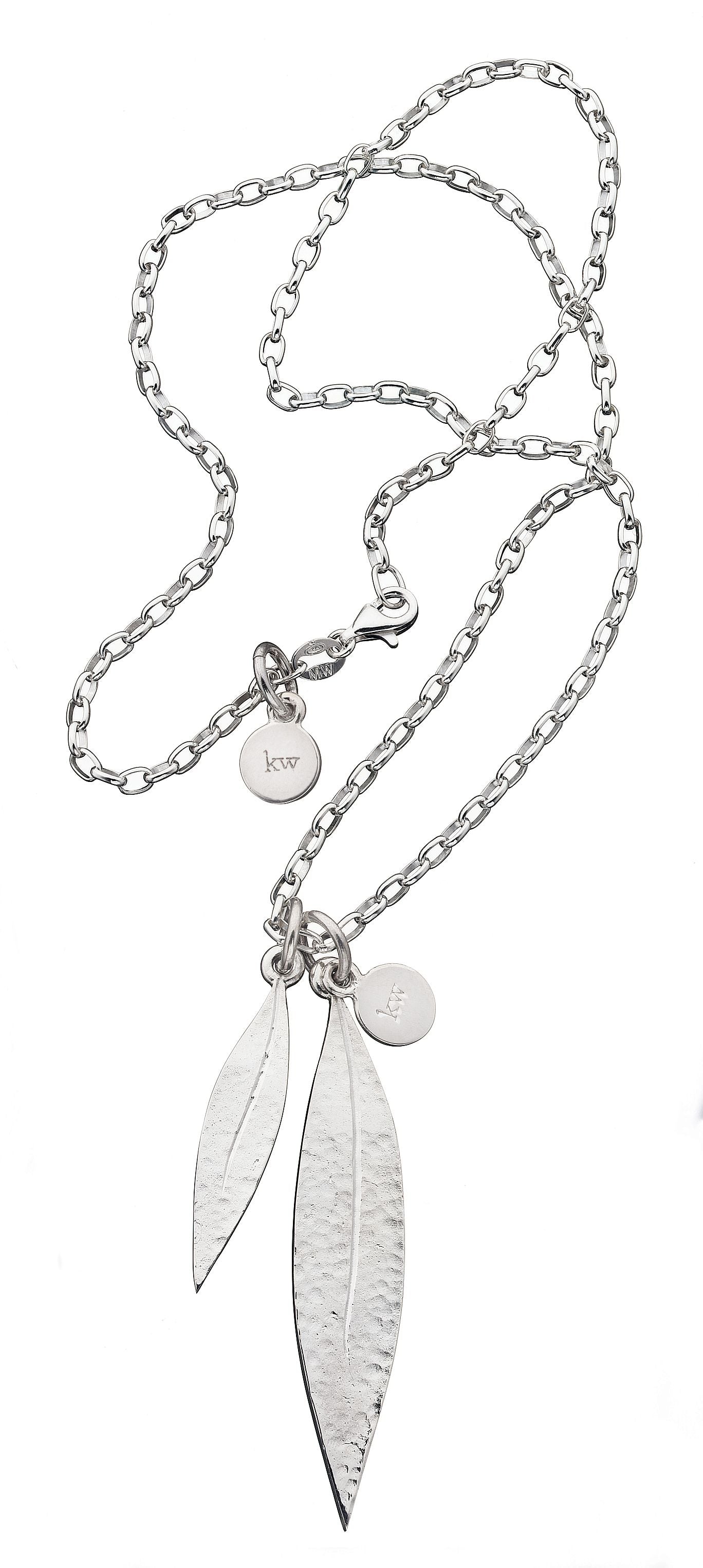 Sterling Silver Karen Walker Leaf Necklace