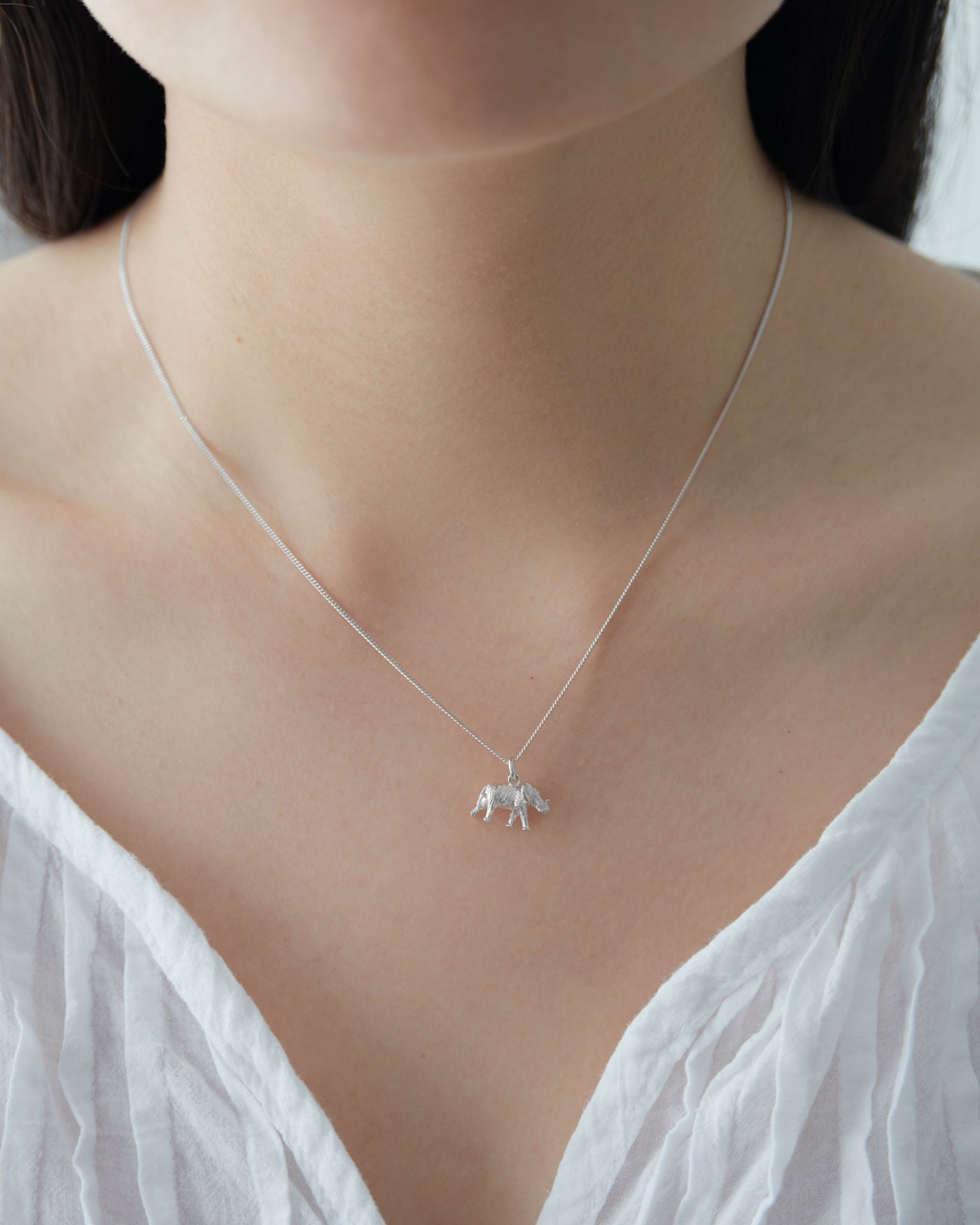 Sterling Silver Karen Walker Elephant Necklace