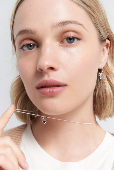 Sterling Silver Karen Walker Mini Superlove Necklace