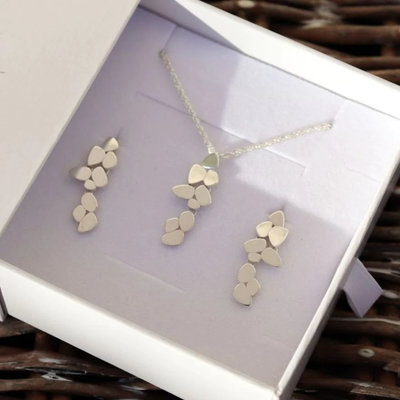 Sterling Silver Pebble Earrings