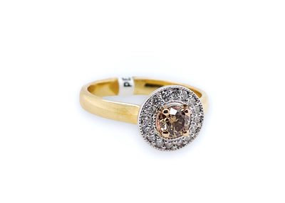 Halo Australian Chocolate Diamond Ring