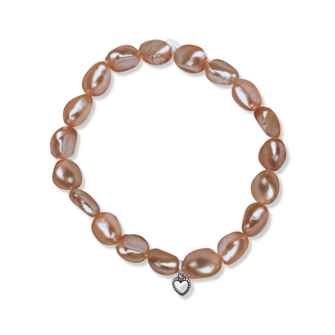 Pink Freshwater Keshi Pearl Bracelet