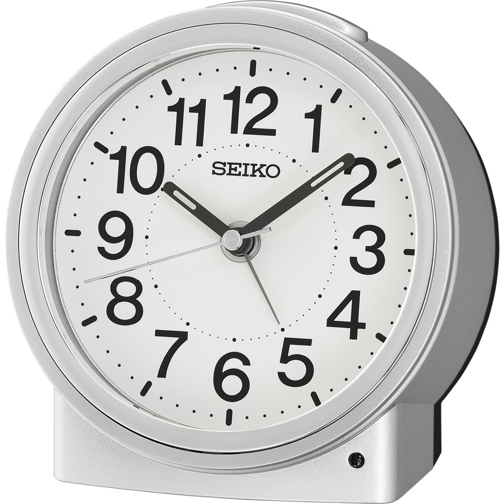 Silver Circular Seiko Alarm Clock