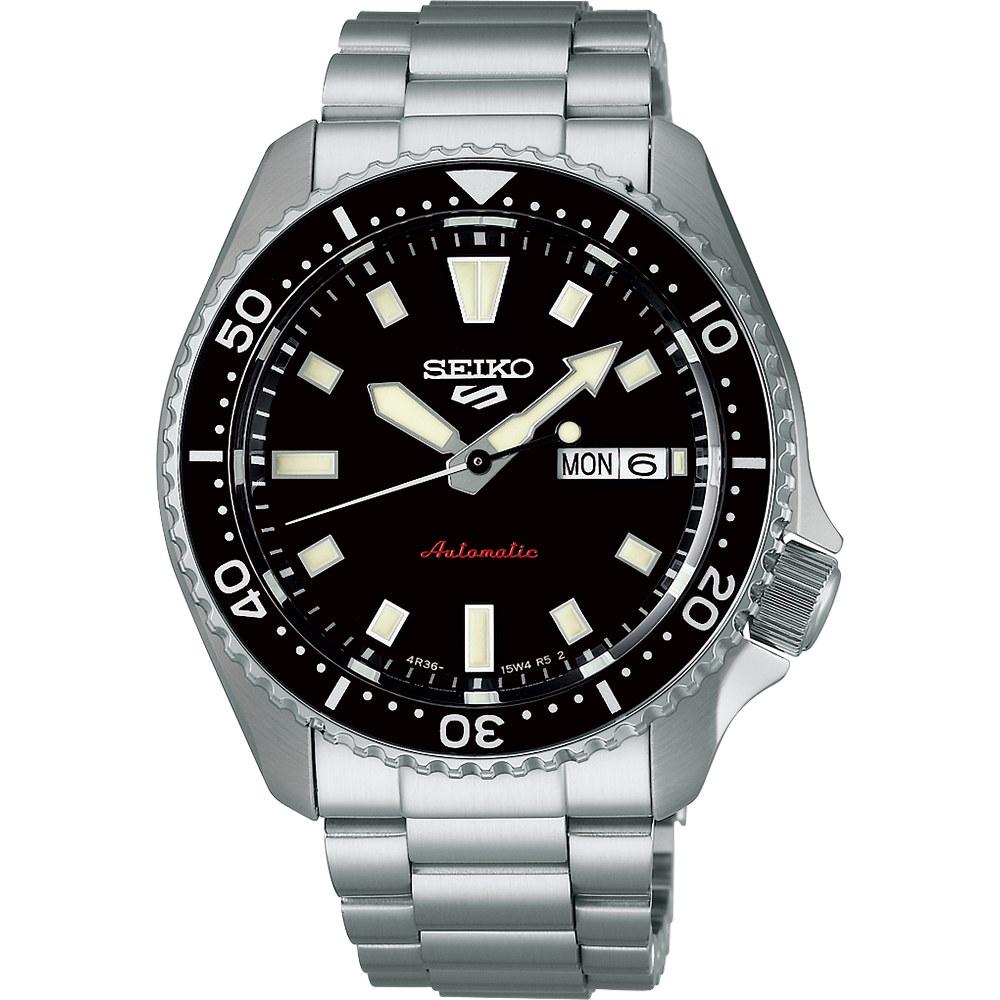 Seiko 5 Sports SKX Black and Silver Watch