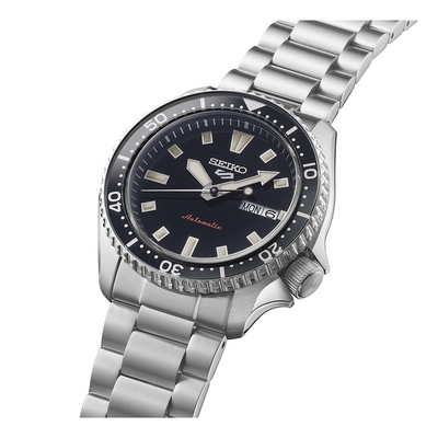 Seiko 5 Sports SKX Black and Silver Watch