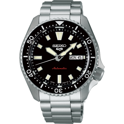 Seiko 5 Sports SKX Black and Silver Watch