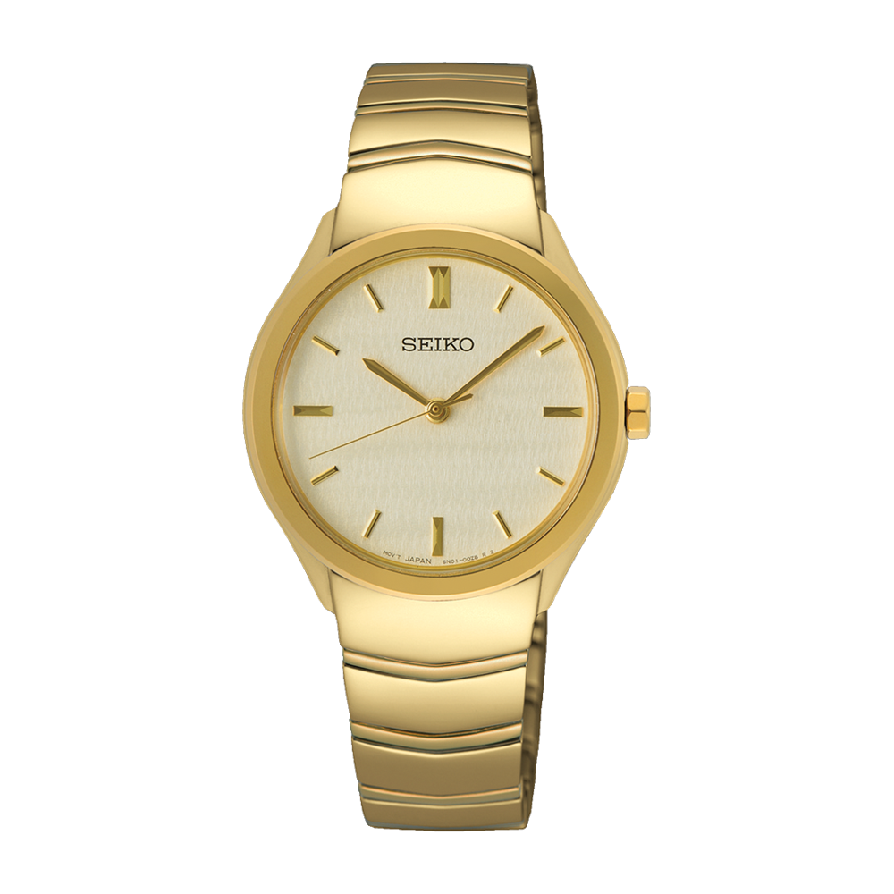 Seiko Simple Gold Ladies Dress Watch