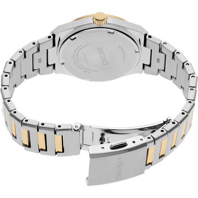 Seiko Silver, Gold and Diamond Ladies Dress Watch
