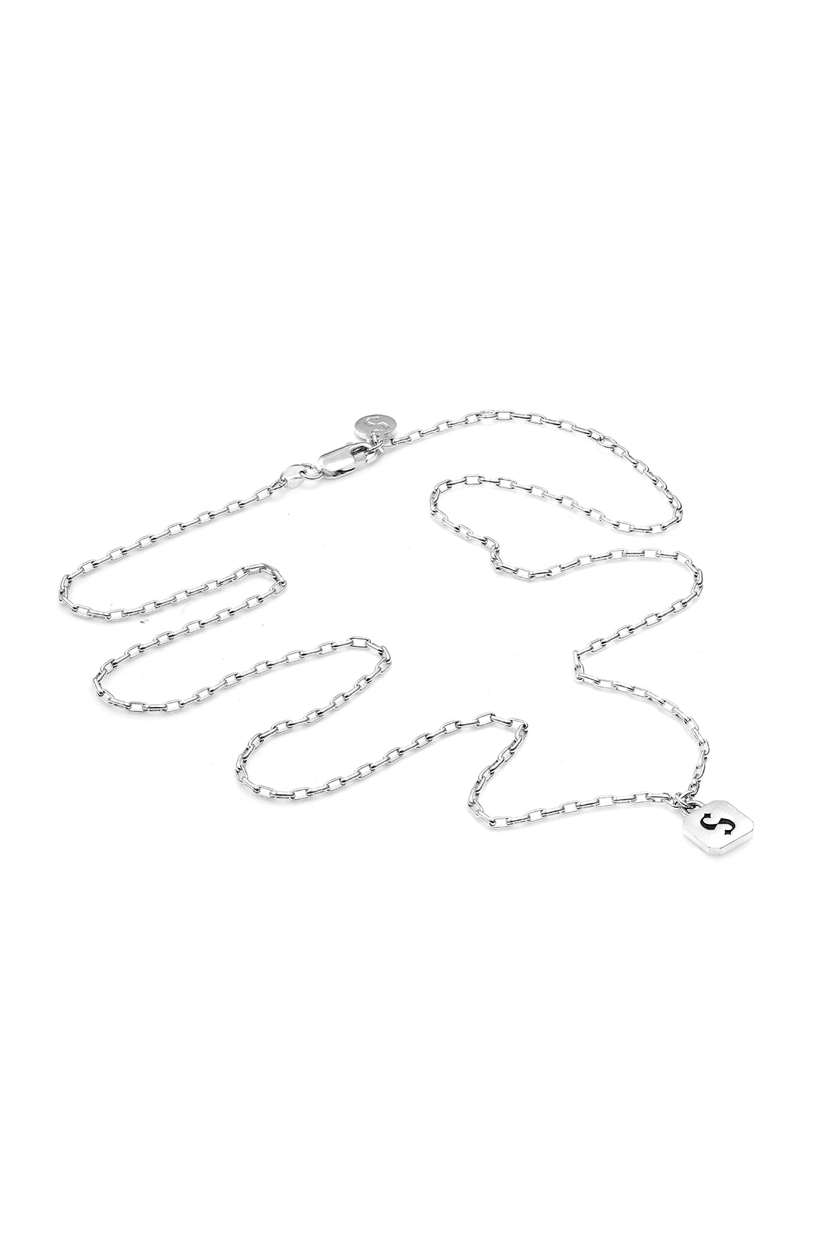 Sterling Silver Stolen Girlfriends Club S Logo Tag Necklace