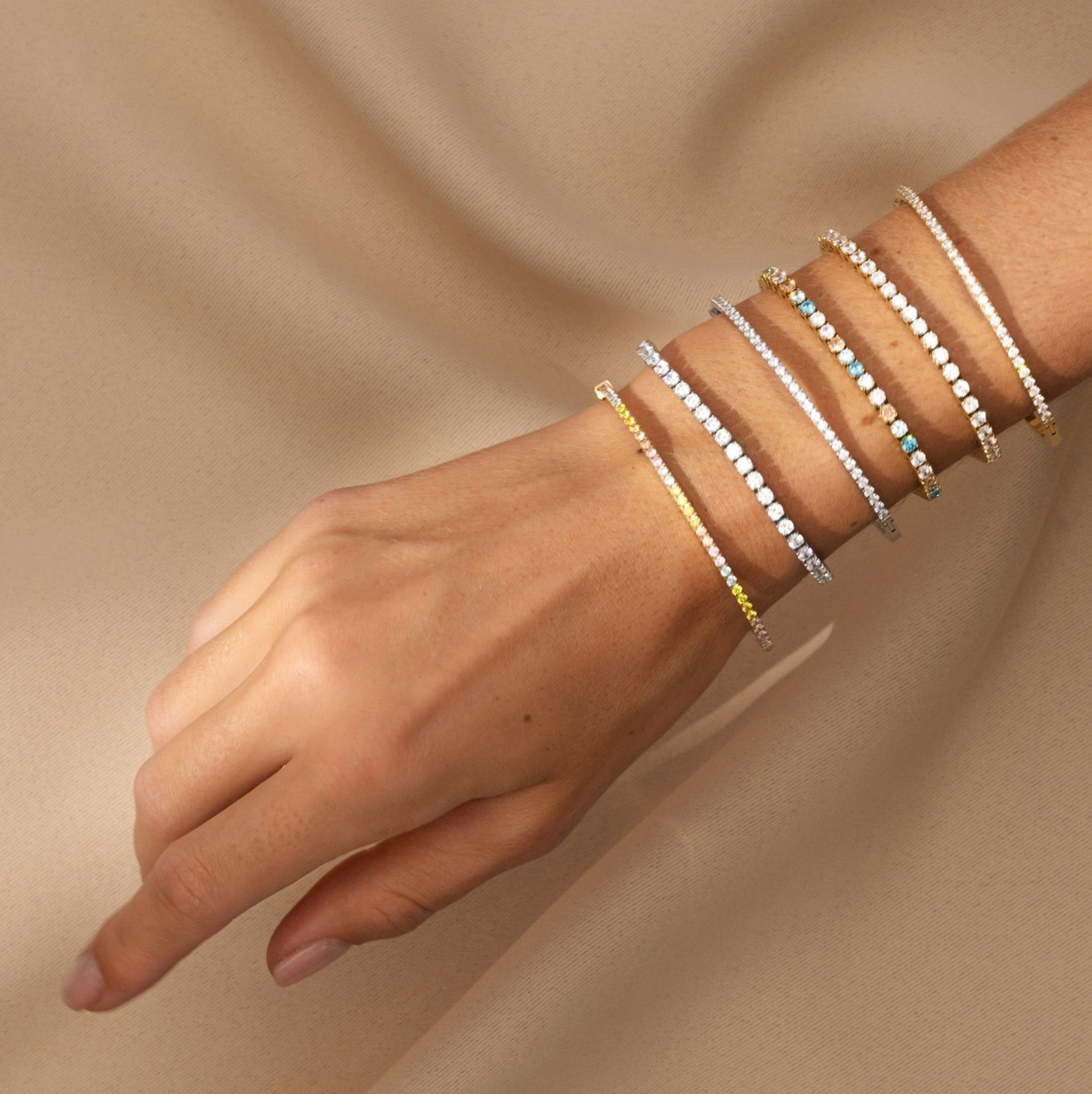 Coeur De Lion Rainbow Cubic Zirconia Tennis Bracelet
