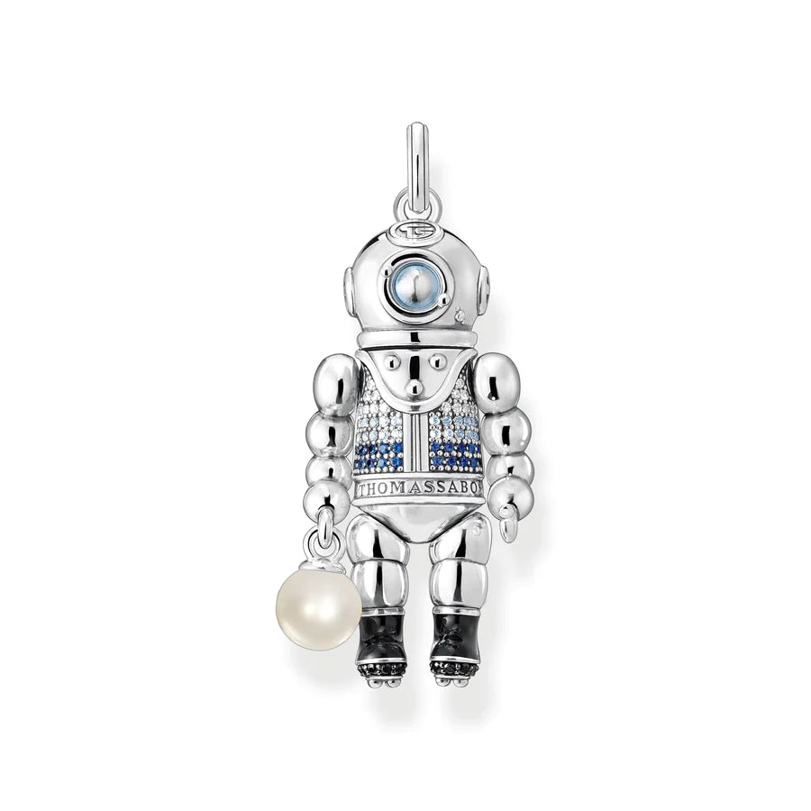 Sterling Silver Thomas Sabo Diver Pendant with Freshwater Pearl