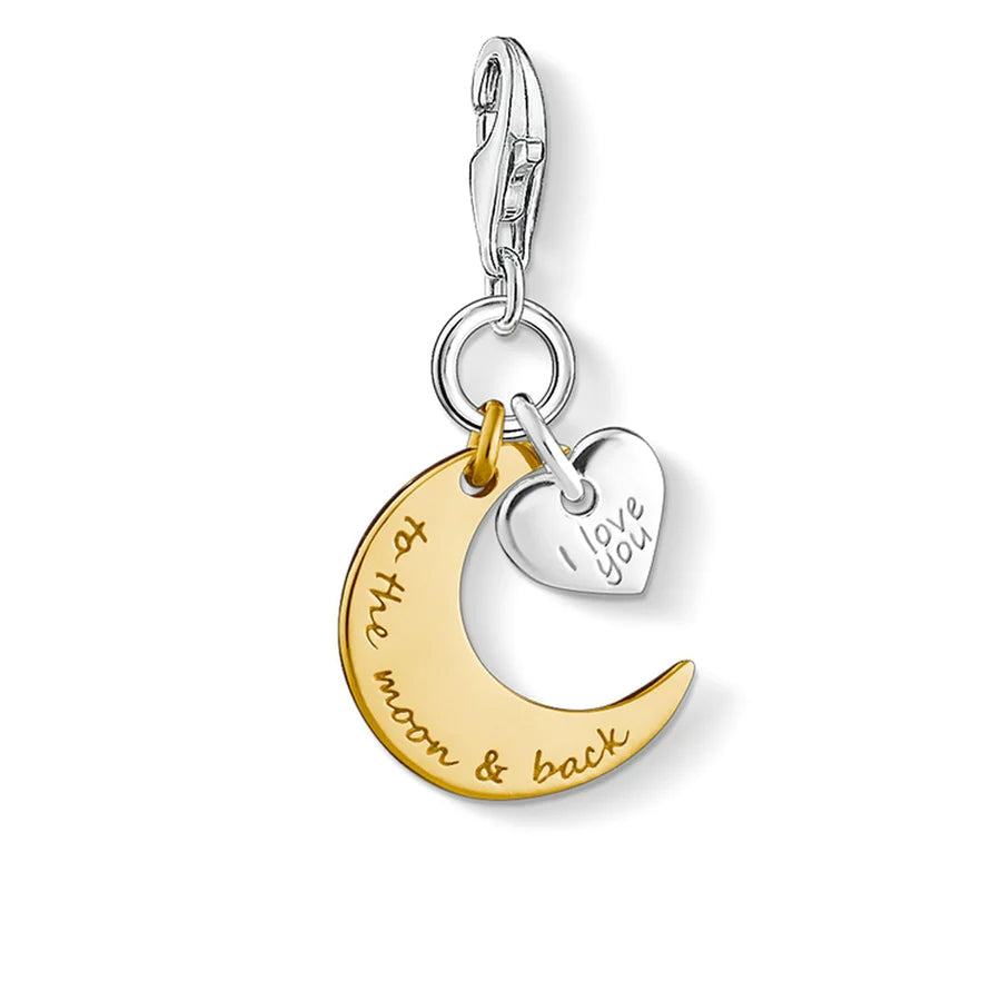 Sterling Silver Thomas Sabo Moon and Back Charm
