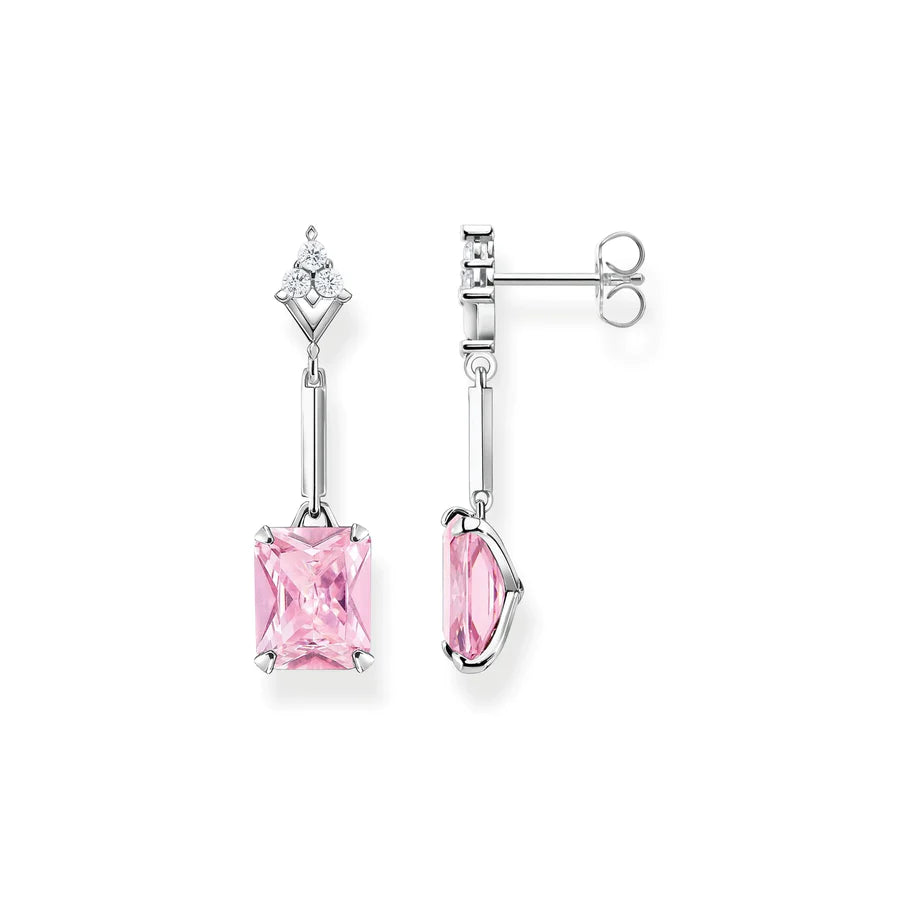 Thomas Sabo Pink Cubic Zirconia Drop Earrings