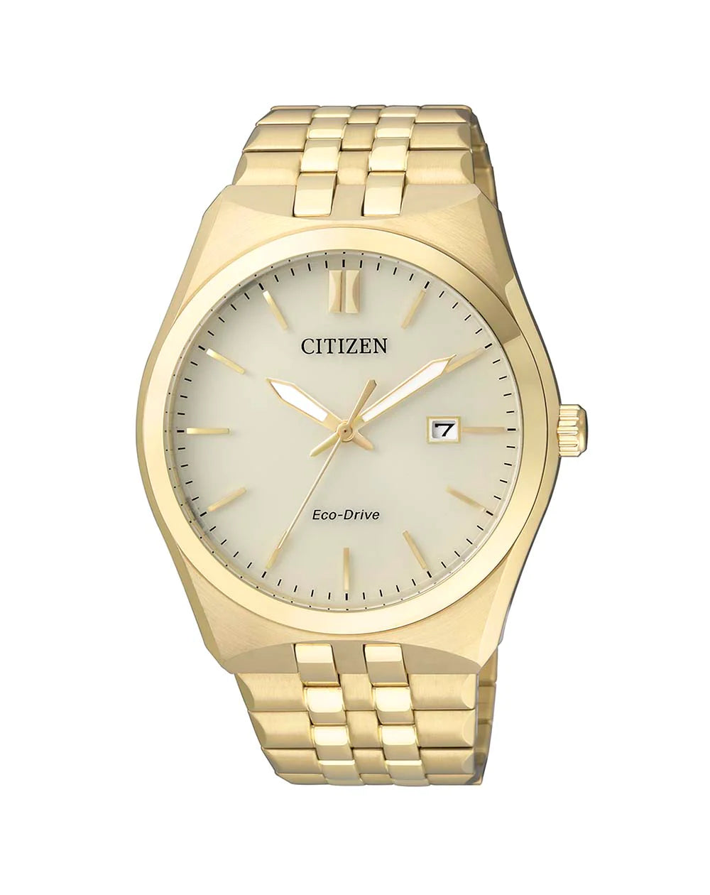 Gold and Cream Citizen Eco Drive Watch
