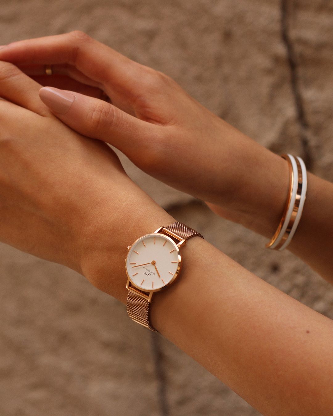 Daniel Wellington 'Petite Melrose' 28mm Rose Watch