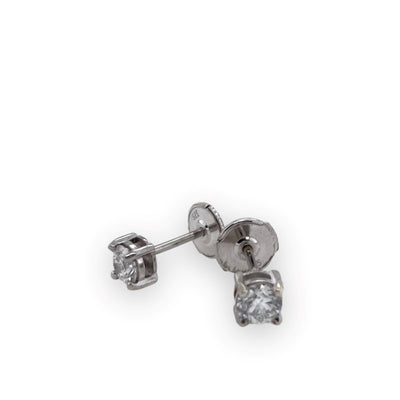0.80tdw Diamond Solitaire Stud Earrings