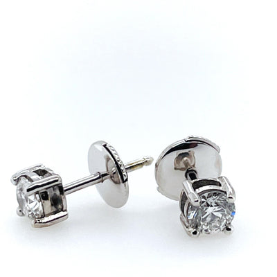 0.60tdw Diamond Solitaire Stud Earrings