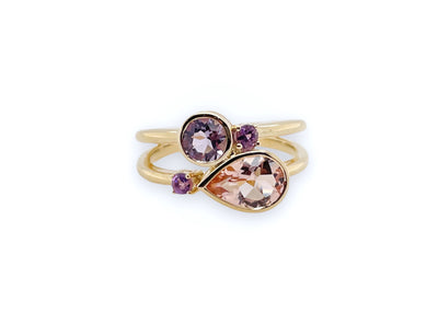 9ct Amethyst and Morganite Ring - SOLD OUT