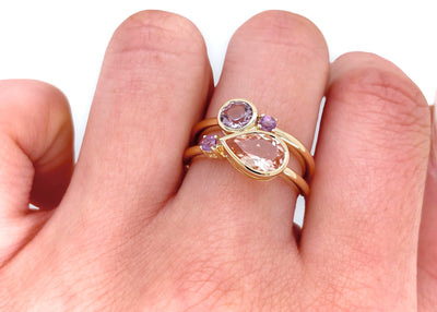 9ct Amethyst and Morganite Ring - SOLD OUT