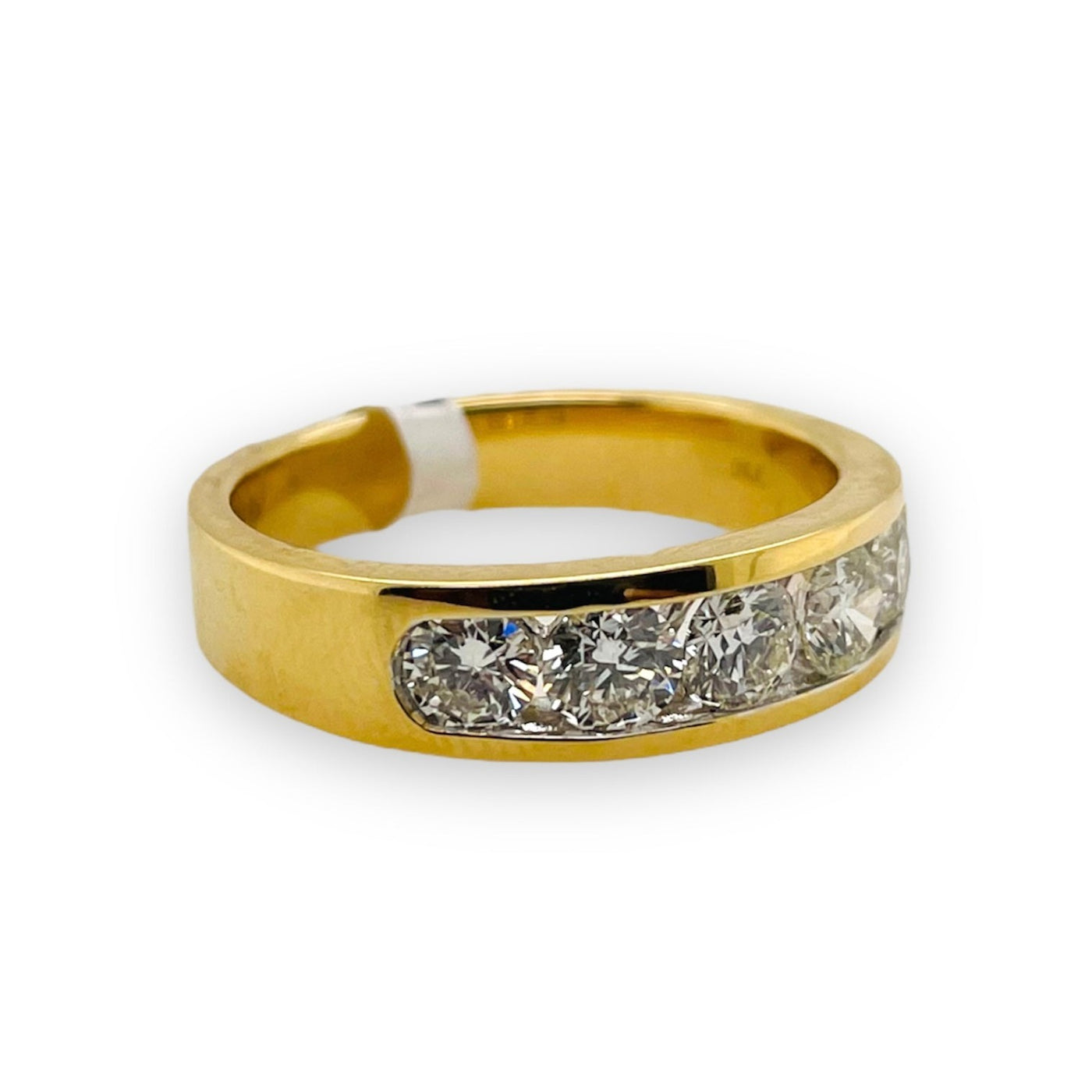 18ct Yellow Gold Channel Set Diamond Ring
