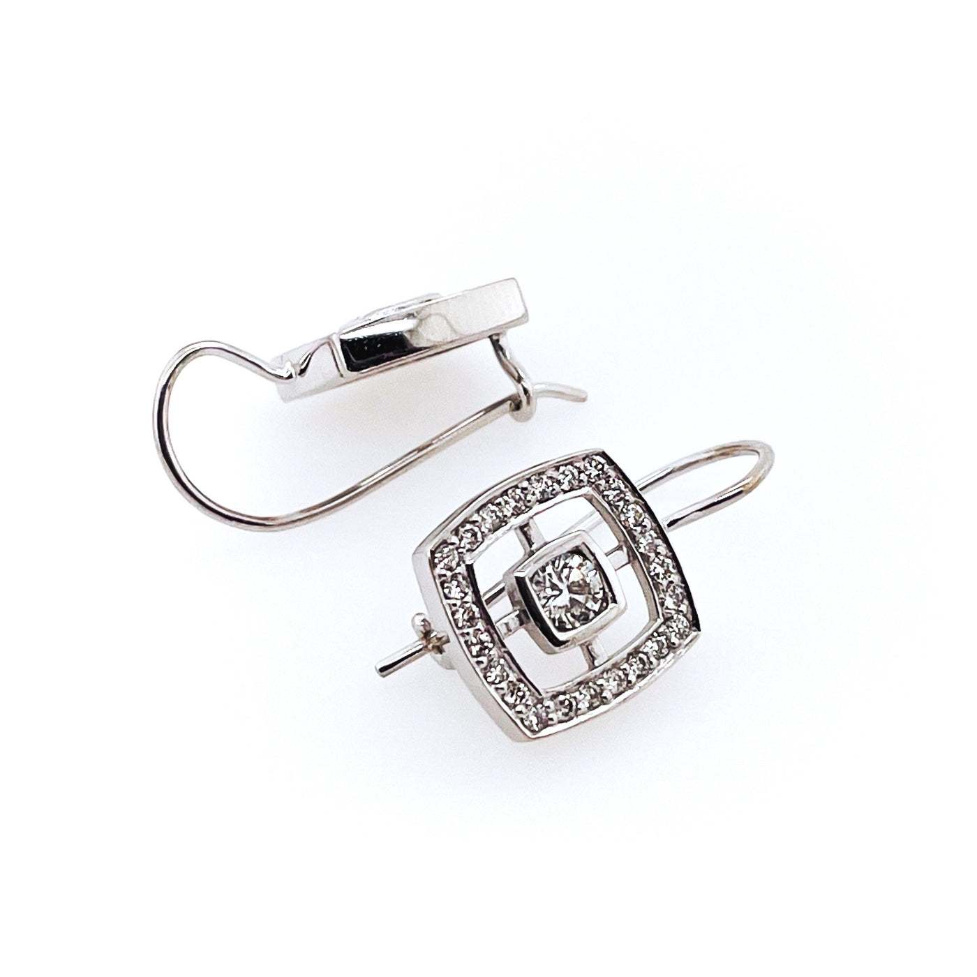 9ct White Gold and Diamond Drop Earrings - SOLD OUT