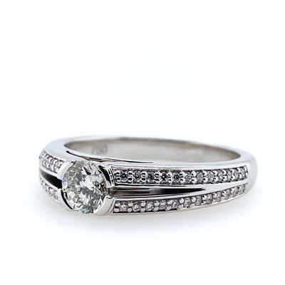 0.64tdw 18ct White Gold Diamond Engagement Ring
